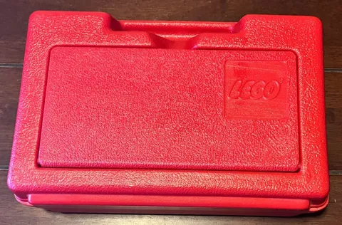 Vintage LEGO Red Plastic STORAGE BOX Carrying Case Only 11x8