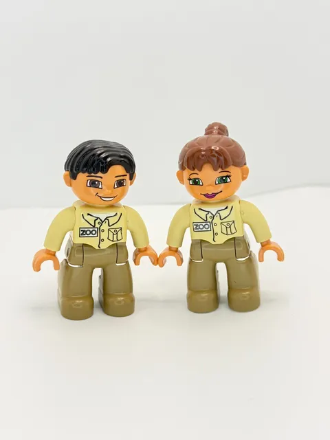 Lego Duplo Figure Lego Ville Town Zoo Keeper Male & Female
