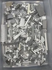 1 lb. Bulk Mixed Gray Legos - standard blocks and unique pieces (Lot T)