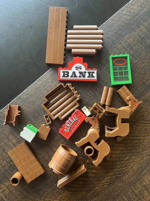 Lego Vintage Western General Store And Bank Rare Parts Lot 