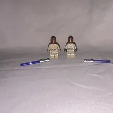 LEGO Star Wars Minifigures Lot of 2 w/ Blue Lightsabers Plastic Age 5+