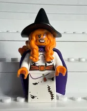 Brickluv Custom Printed LEGO Minifigure White Zombie Witch