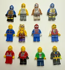 Lego Minifigure - Lot of 12 - Spiderman, Pirate, Knight, Mechanic, More