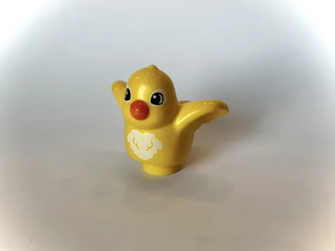 Lego Duplo Building Block Toy Figure Animal YELLOW BIRD White Chest