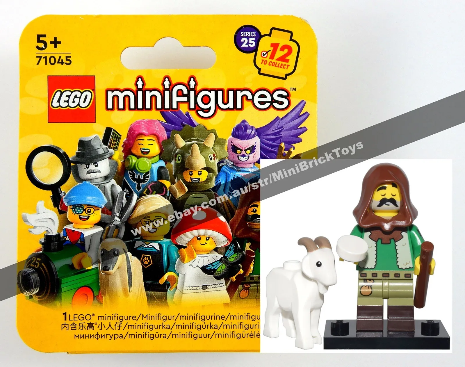 New LEGO 71045 GOATHERD Minifigure Series 25 #5 - col25-5 | col428 Goat Herder