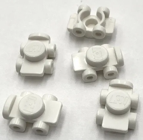 Lego 5 New White Minifigure Footgear Roller Skates Parts