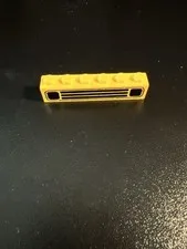 VTG 1970s LEGO Yellow Brick 1 x 6 with Black Car Grille 710 730 382 565 #3009p01