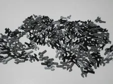 LEGO-NEW-#48729 -BLACK AND GRAYS- BAR 1L W/ CLIP, CLAW, CUT EDGES-250 PIECES