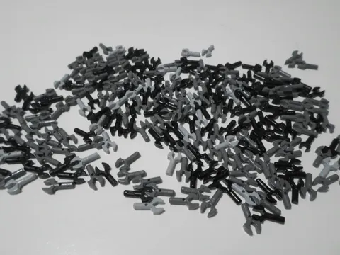 LEGO-NEW-#48729 -BLACK AND GRAYS- BAR 1L W/ CLIP, CLAW, CUT EDGES-250 PIECES