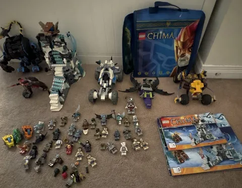 Lot Of Lego Chima Sets, Minifigures & Manuals