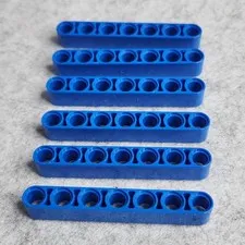LEGO 32524 Technic Liftarm Thick 1 x 7 Blue x6 Genuine