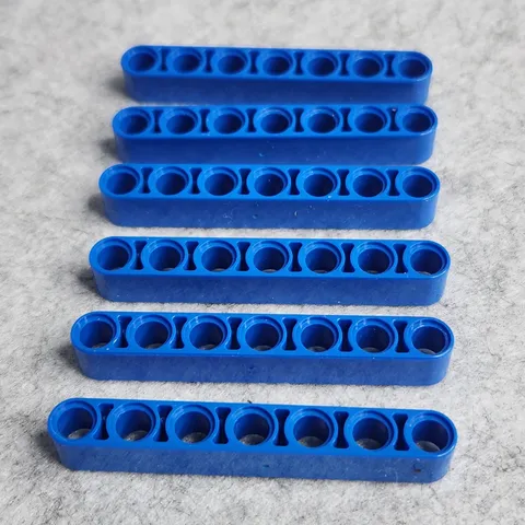 LEGO 32524 Technic Liftarm Thick 1 x 7 Blue x6 Genuine