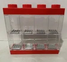 LEGO Minifigure Display Case Model 4065 Red Storage Stackable Brick 2017 Used