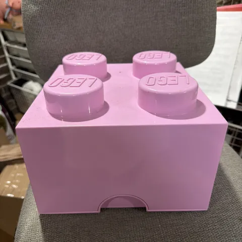 LEGO Pink Storage Brick 2x2 Cube 4 Stud Stackable Container Box