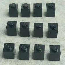 LEGO 3005 Brick 1 x 1 Black Lot of  12 New Genuine