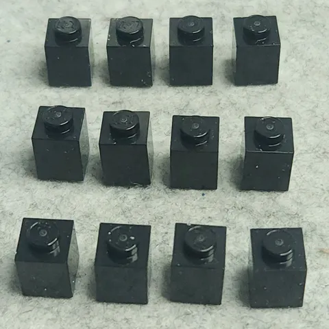 LEGO 3005 Brick 1 x 1 Black Lot of  12 New Genuine