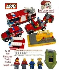 Lego City Lot 12pc Fire Response Truck 60002 Vehicles Boats Figures Parts Mini