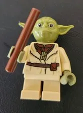 LEGO Yoda Minifigure Olive Green Star Wars sw0906 - 75208 Retired Yoda's Hut 3B