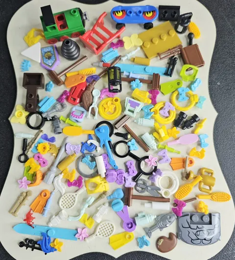 LEGO 150 Piece Minifigure Accessories Lot Friends City Harry Potter Disney