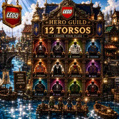 LEGO Character Class Torsos 12 Random LEGO Torso Pack