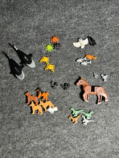 LEGO Animal Lot - Dogs, Dinosaurs, Spiders, Sharks, Horse, Birds, Fish, Bats