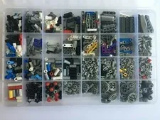TECHNIC and LEGO LOT  1+ lb small & technic pieces -  IN STORAGE CASE