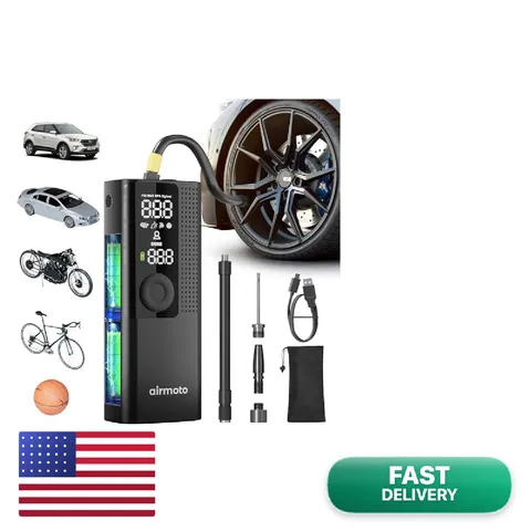 Airmoto Tire Inflator Portable Air - Air Pump For Car Tires Digital Pressure