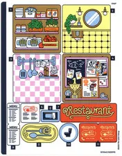 LEGO STICKER SHEET 42655 RESTAURANT & COOKING SCHOOL from set New & Genuine