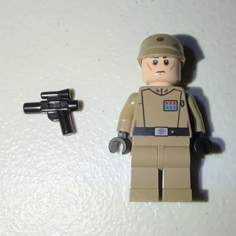 LEGO Star Wars Imperial Officer Minifigure w/ Tan Uniform Pre Used