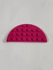 LEGO Parts 22888 Plate ● Round Half 4 x 8 ● Magenta ● 1 piece