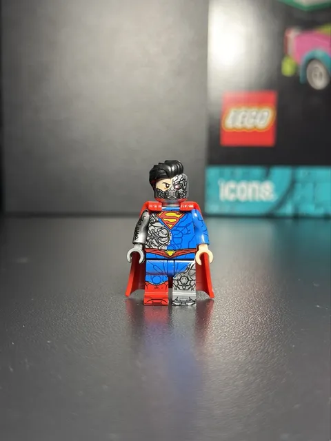 Lego De Super Hero's Custom Cyborg SuperMan Minifigure