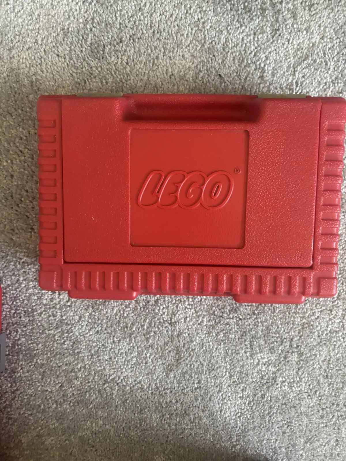 Vintage 1984 LEGO - Red Hard Plastic - Portable Carrying Storage Case Box
