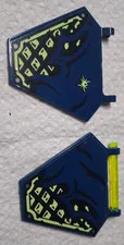 N-1 Lego X 2 Hexagonal Flag Dark Blue w/ Stickers x1435pb020L x1435pb020R  70737
