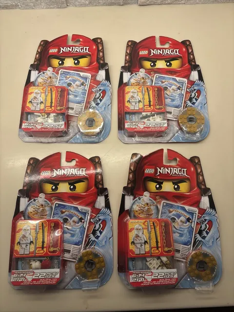 LEGO 2171 Lot Of 4 Ninjago DX ZANE WHITE DRAGON NINJA Spinjitzu Sealed. Lot D