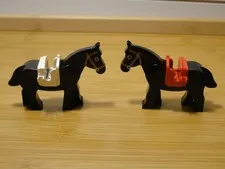 LEGO Horse with Saddle Lot of 2