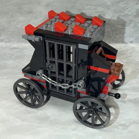 LEGO Castle Fright Knights Skeletons' Prison Carriage 6036 Carriage Only Incomp
