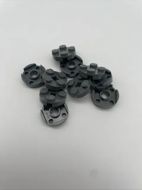 Lego 10x 4032 Plate Round Dark Bluish Gray 4032b 4211042 New