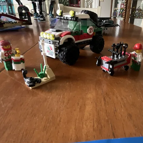 LEGO Octan Rally Off-Road Truck Set w/ 2 Minifigures Tool Cart Accessories