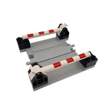 Lego® Duplo TRAIN Tracks GREY (LBG) Track with Ramps for Car Crossing Barriers