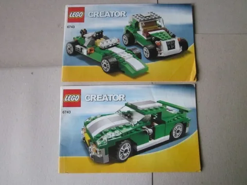 Lego Creator Building Instructions Instruction 6743 Two Race Cars, 2 Pieces