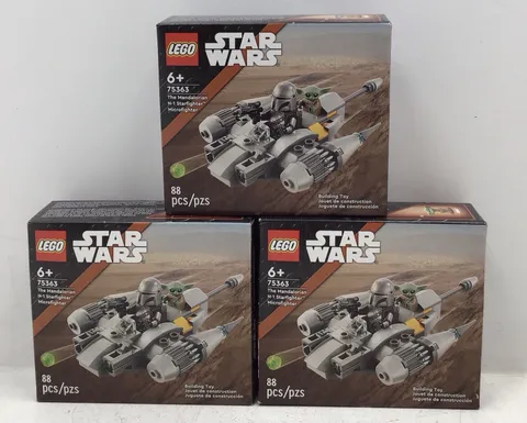 LEGO Star Wars The Mandalorian N-1 Starfighter Microfighter (75363) Lot Of 3