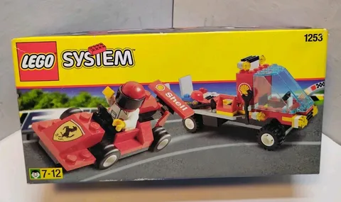 1999 LEGO Town: Shell Race Car Transporter (1253) Factory Sealed Ferrari F1