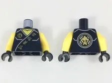 LEGO® Part 973pb2168c01 - Torso Ninjago Robe with Gold Ninjago - Cole