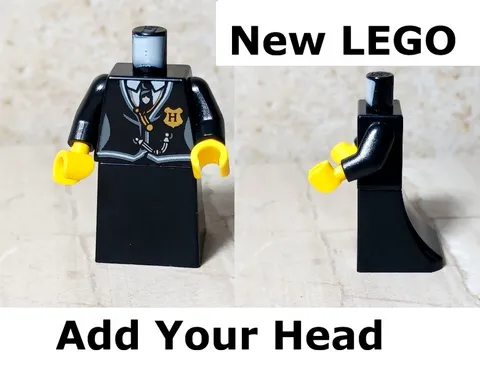 New LEGO Black Suit Skirt Jacket Torso Legs ADD YOUR HEAD School Uniform CEO