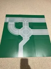 Lot Of 9 Vintage Lego Street Road Airport Building Green Base Plates 32 x 32