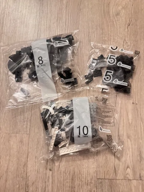 Lego Porsche Bag 10 and Fender Stratocaster Bags 5 and 8