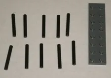 LEGO NEW Black Bar 3L 1x3 (10x) 6093525 Brick 17715