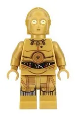 LEGO C-3PO Gold Droid Minifigure Plastic Figure - No Accessories Included