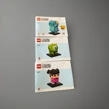 Lego 40861 Brickheadz Monsters Inc Instruction Manuals Only Sully, Mike, Boo