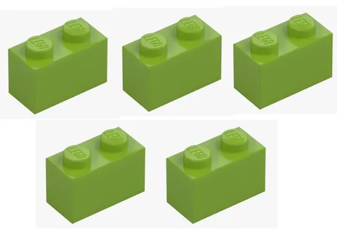 LEGO ® 5x brick 1x2 bright yellowish green 4164022 3004 building block MOC green brick